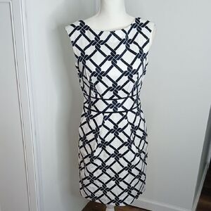 Milly Black and White Geometric Dress